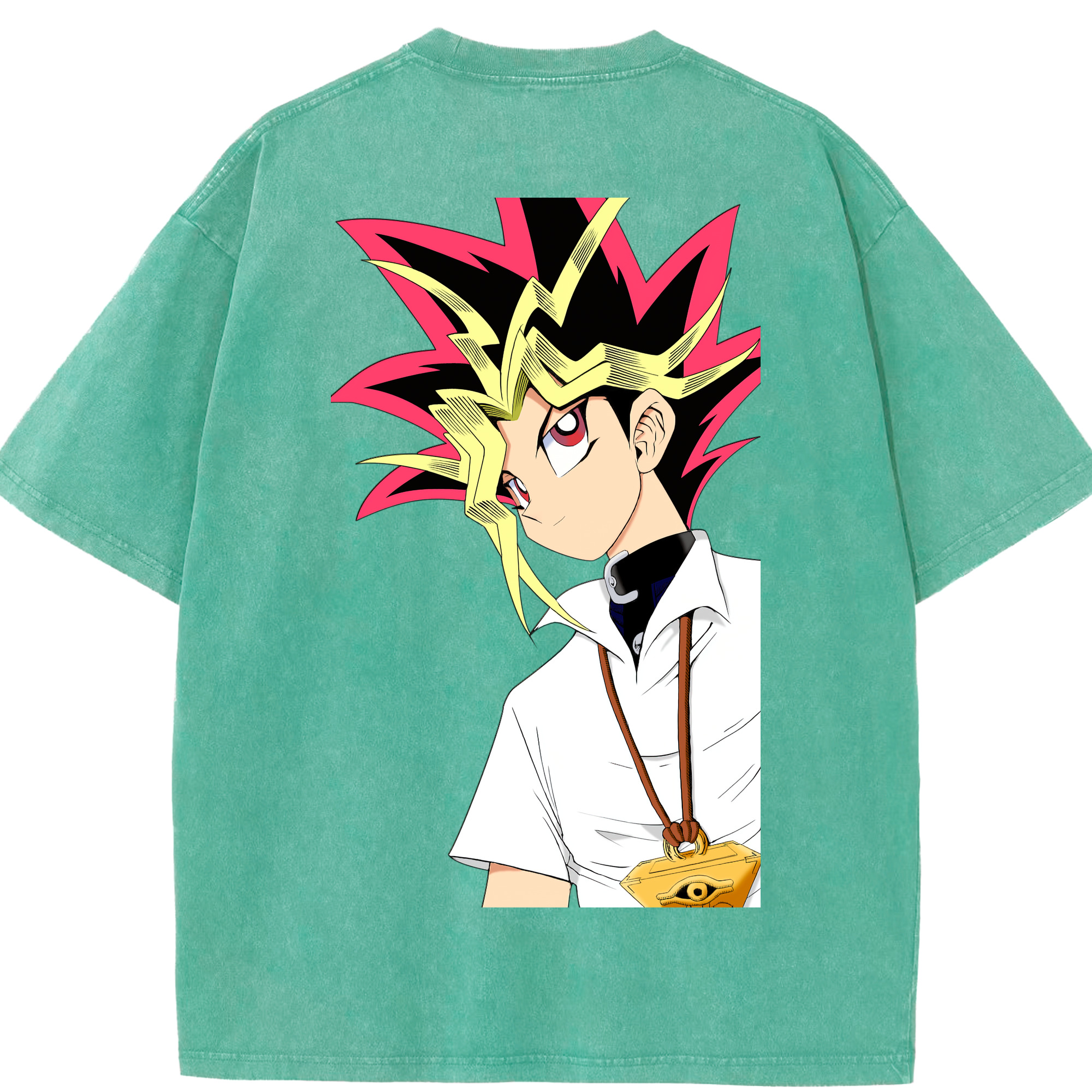 （画像用） 遊☆戯☆王 Yu-Gi-Oh! 綿100% ヴィンテージ風 半袖Tシャツ（背面プリント）